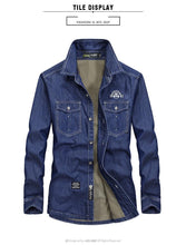 Load image into Gallery viewer, Denim Blue Men Shirts