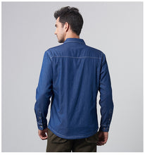 Load image into Gallery viewer, Denim Blue Men Shirts