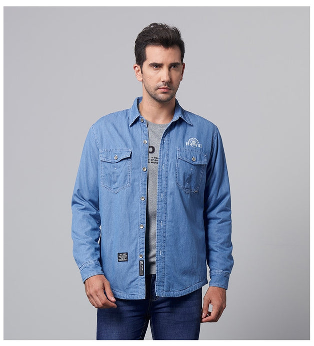 Denim Blue Men Shirts
