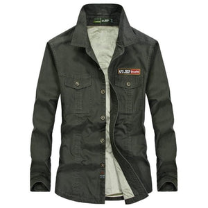 AFS JEEP Army Military Long Sleeve Men's Shirts