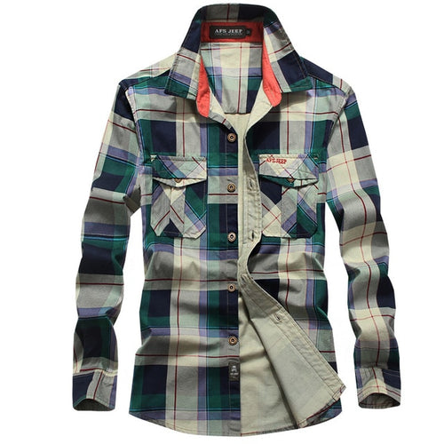 Military Air Force Shirt Men Long Sleeve Shirts